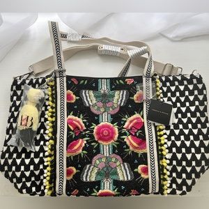 America & Beyond Embellished Tote w/Two Pouches